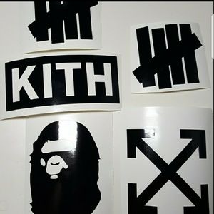 Bape kith off white undftd decal sticker package